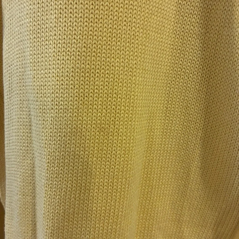 Polo Ralph‎ Lauren Sweater Men's XL Yellow Waffle Knit Pullover Vintage